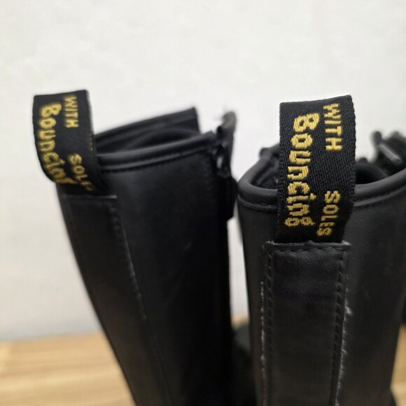 Dr Martens Boots Kids Size 1 1914 Mid Calf Tall Lace Up Zip Up Punk Rock - Picture 6 of 12